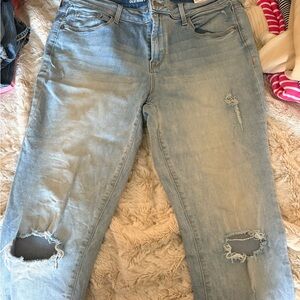 Old Navy Light Wash Skinny Jeans with Knee Rips